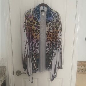 Stylish Multicolor Animal Print Women's Cardigan
